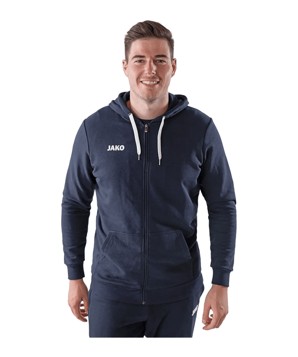 JAKO Base Jas met capuchon Blauw K009 - blauw