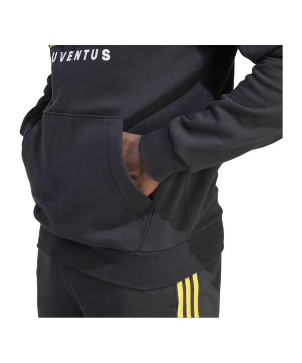 adidas Juventus Turin DNA Hoody Schwarz - schwarz