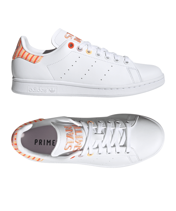 adidas Originals Stan Smith Damen Weiss Pink Rot - weiss