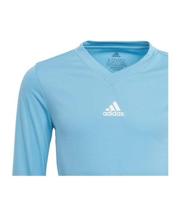 adidas Team Base Top langarm Kids Hellblau - blau