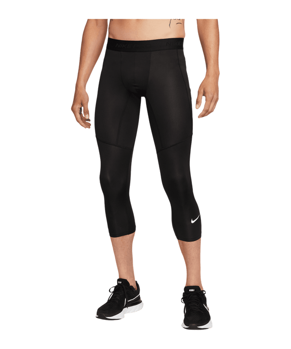 Nike Pro 3/4 Training Tight Schwarz Weiss F010 - schwarz