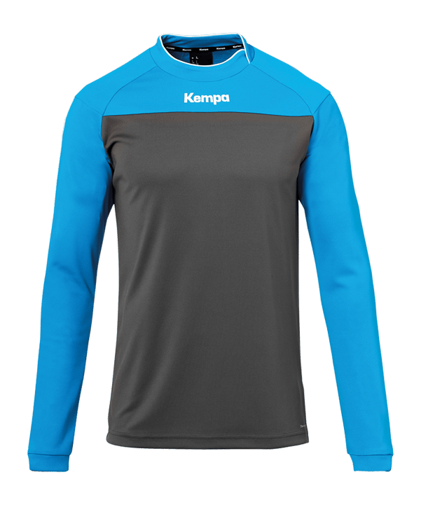 Kempa Prime Shirt langarm Kids Grau Blau F02 - grau