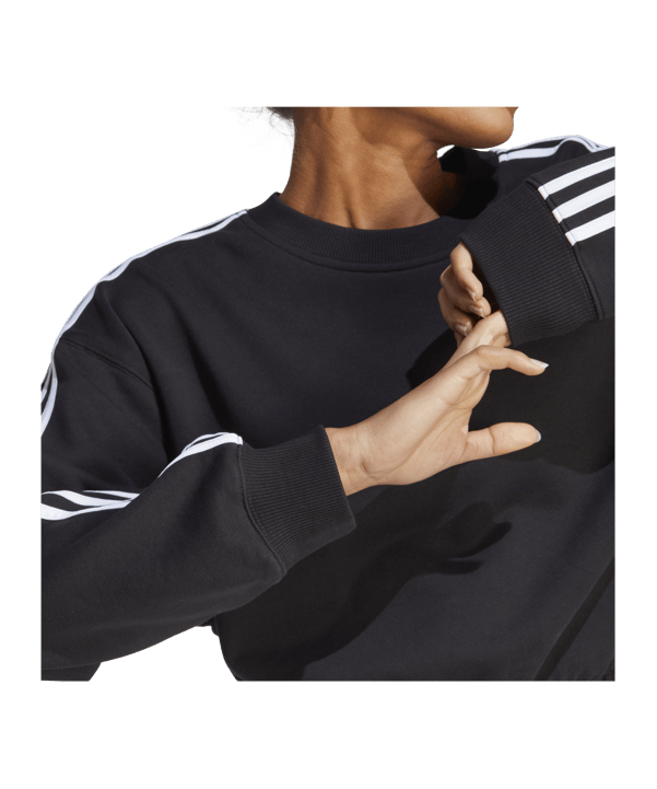 adidas Essentials Crop Sweatshirt Damen Schwarz - schwarz