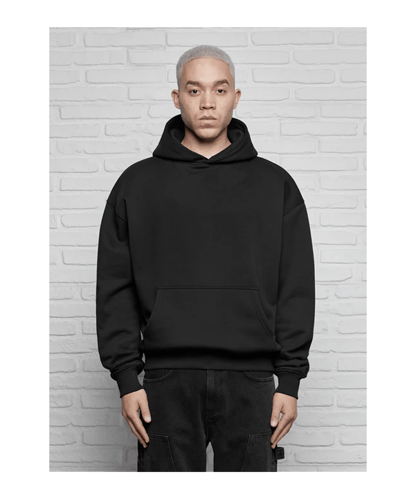 Burocs Basic Oversized Hoody Schwarz - schwarz