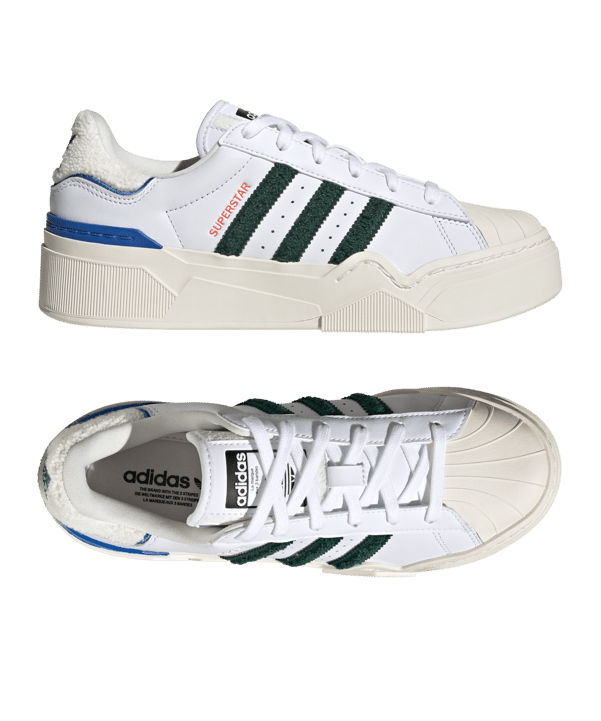 adidas Originals Superstar BonegaDamen Weiss Grün - weiss
