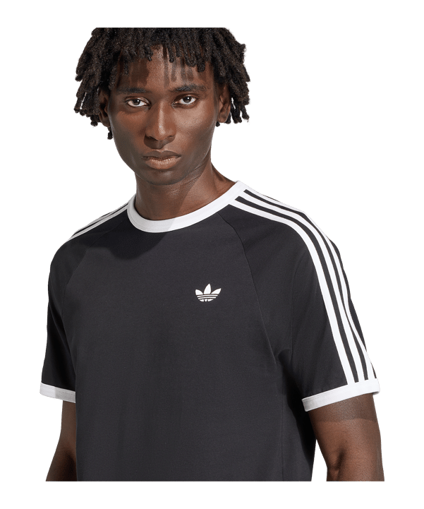 adidas Originals 3 Stripes T-Shirt Schwarz - schwarz
