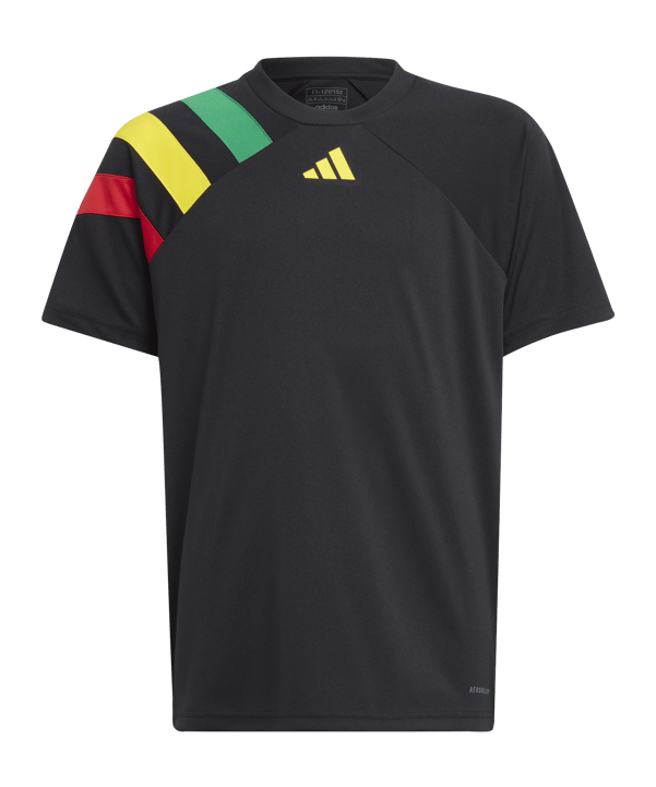 adidas Fortore 23 Trikot Kids Schwarz Grün Gelb - schwarz