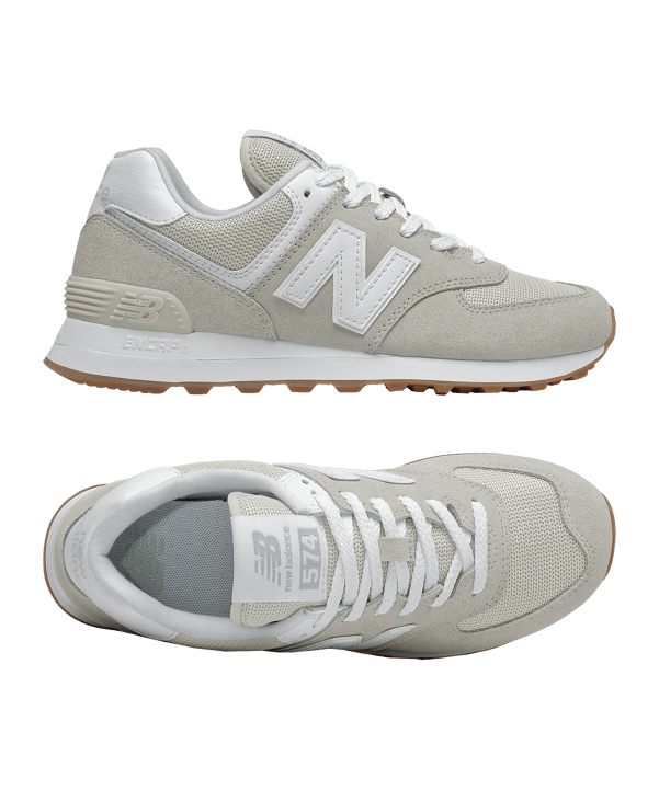 New Balance 574 Damen Beige Weiss FPC2 - silber