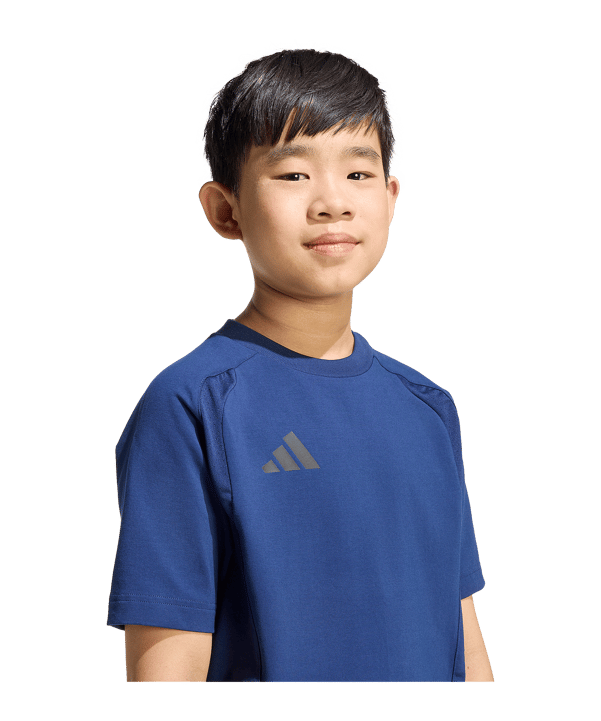 adidas Tiro Travel T-Shirt Kids Dunkelblau - schwarz
