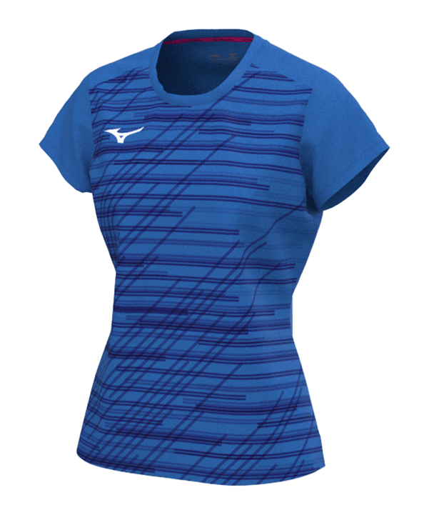 Mizuno Chiba T-Shirt Damen Blau F022 - blau