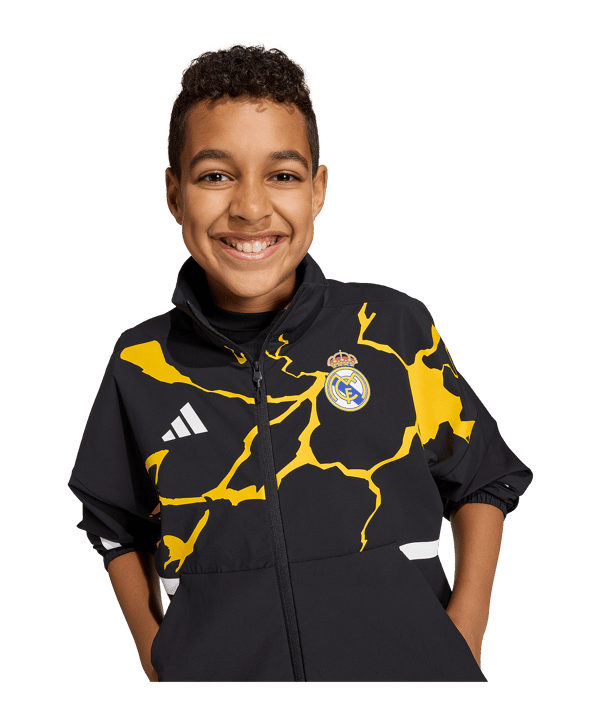adidas Real Madrid Avengers Anthem Jacke Kids Schwarz - schwarz