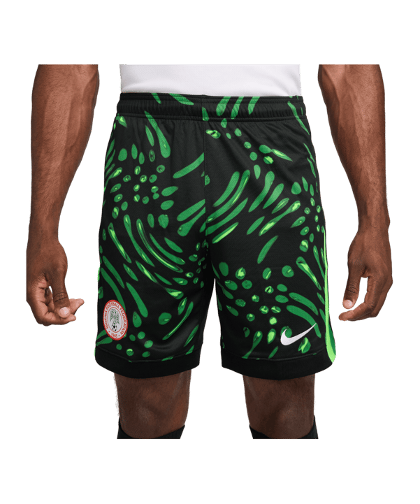 Nike Nigeria Short Away 2024 Schwarz F010 - grau