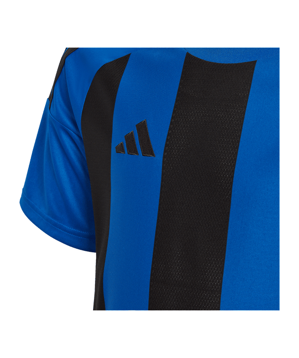 adidas Striped 24 Trikot Kids Blau Schwarz - blau
