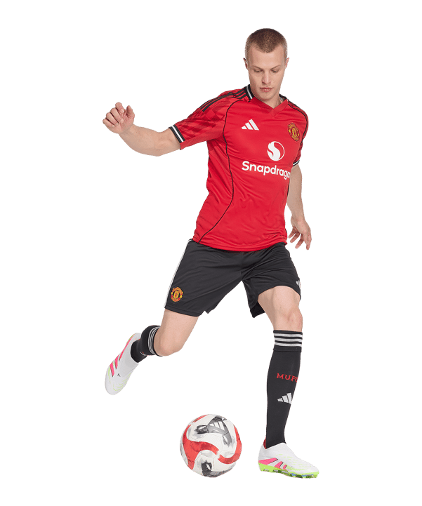 adidas Manchester United Short Home 2025/2026 Schwarz - schwarz