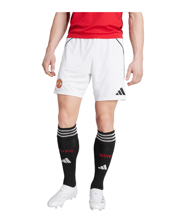 adidas Manchester United Short Home 2025/2026 Weiß - weiss