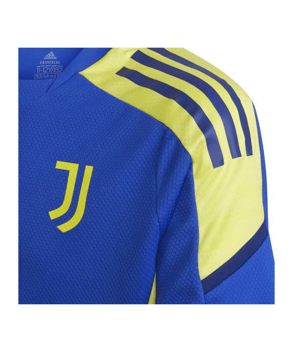 adidas Juventus Turin Trainingsshirt Blau Gelb - blau
