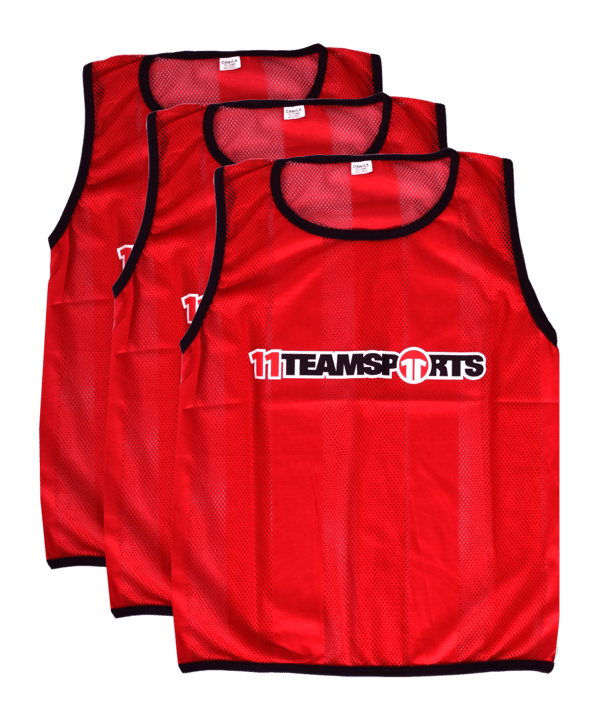 Cawila Trainingsleibchen 11TS 3er Set Rot - rot