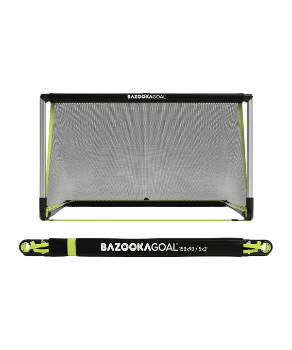 Bazookagoal ALUMINIUM Teleskoptor | 150x90 cm Silber Weiss - schwarz
