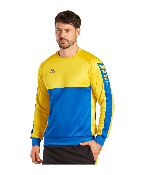 Erima SIX WINGS Sweatshirt Blau Gelb - blau