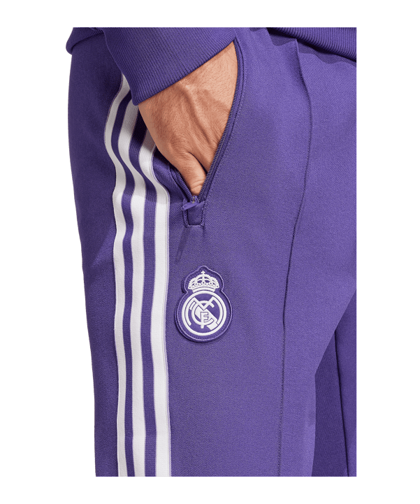 adidas Real Madrid Terrace Icon Trainingshose Lila - lila