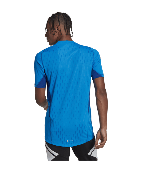 adidas Tiro 23 Pro Torwarttrikot Kurzarm Blau - blau