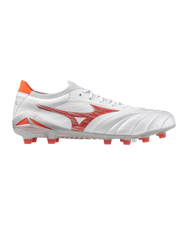 Mizuno Morelia Neo IV Alpha Made in Japan FG Charge Weiss Rot F60 - weiss
