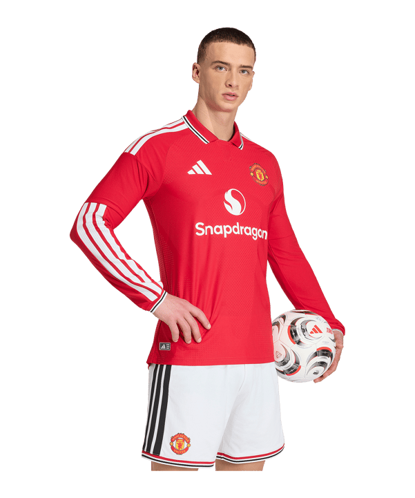 adidas Manchester United Authentic Trikot Langarm Home 2026/2027 Rot - rot