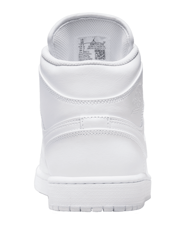 Jordan Air 1 Mid Weiss F136 - weiss
