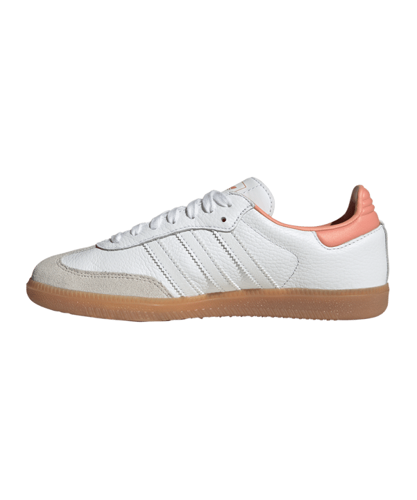 adidas Originals Samba OG Damen Weiss Rot Beige - weiss