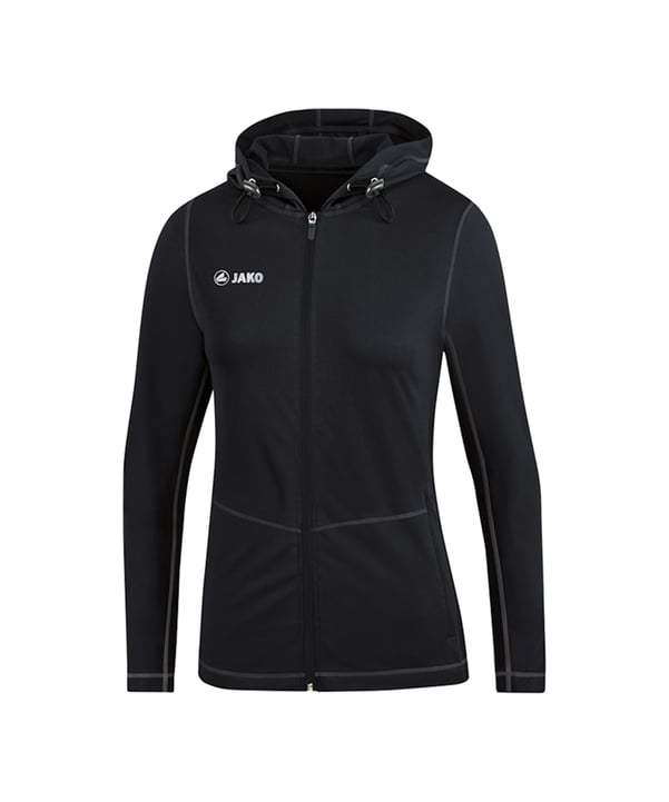 JAKO Run 2.0 Kapuzenjacke Damen Schwarz F08 - schwarz