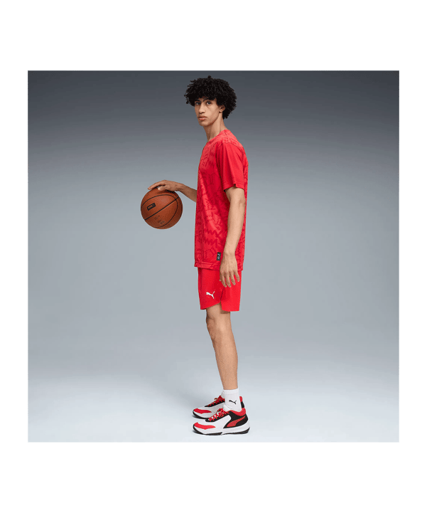 PUMA Teamjaws Graphic Ss Shooting Maglia Rosso C03 - rosso