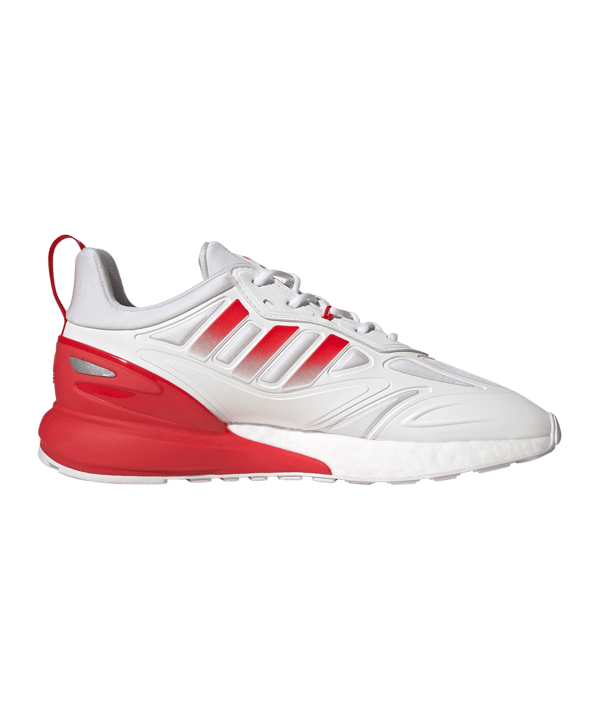 adidas Originals ZX 2K Boost 2.0 Weiss Silber Rot - weiss