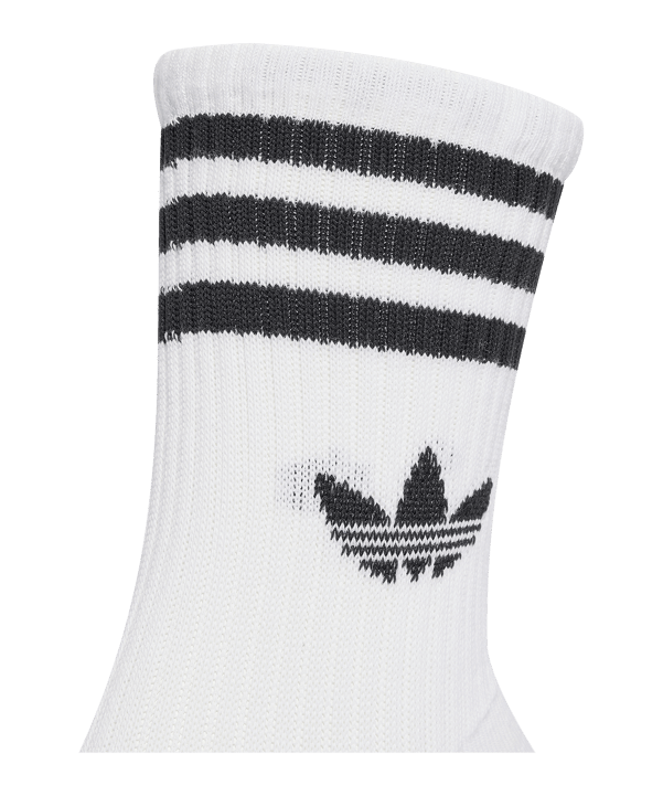 adidas Originals 3 Stripes Crew 6er Pack Socken Weiß - weiss