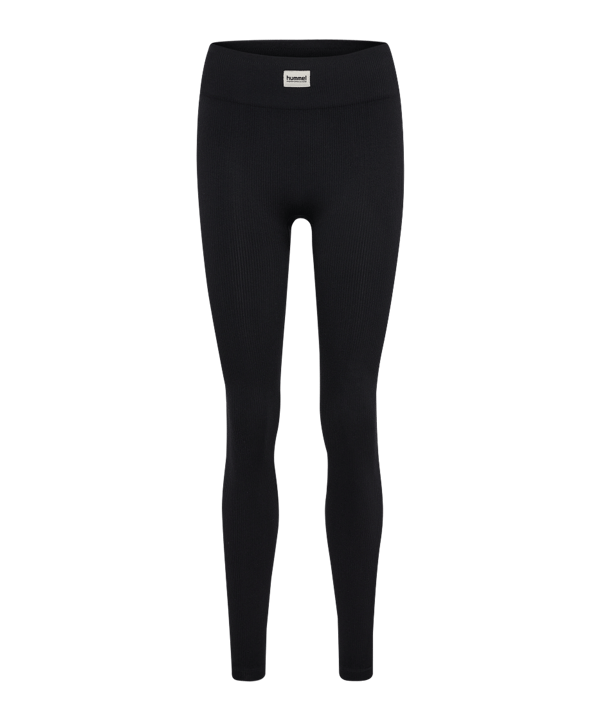 Hummel Pulse Seamless Rib MW Tight Damen Schwarz F2001 - schwarz