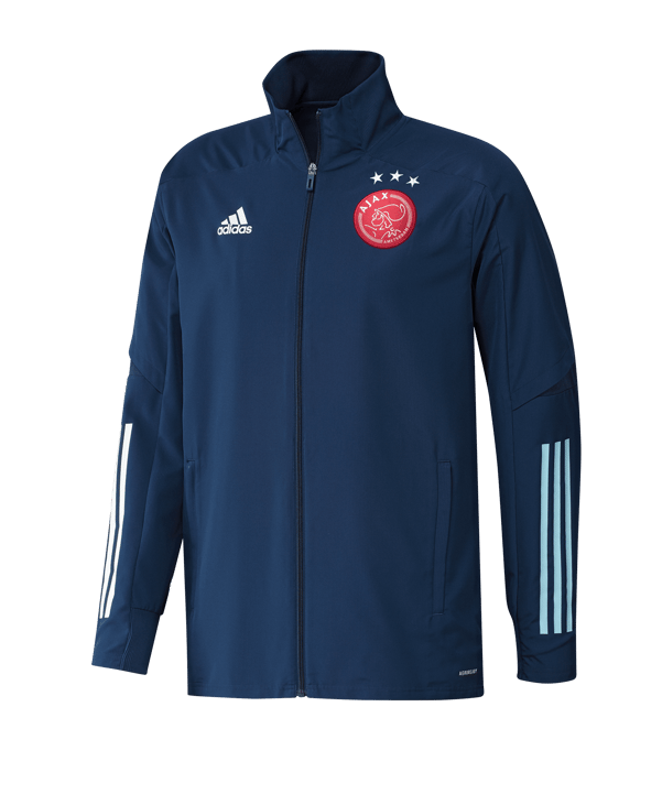 adidas Ajax Amsterdam Präsentationsjacke Blau - blau