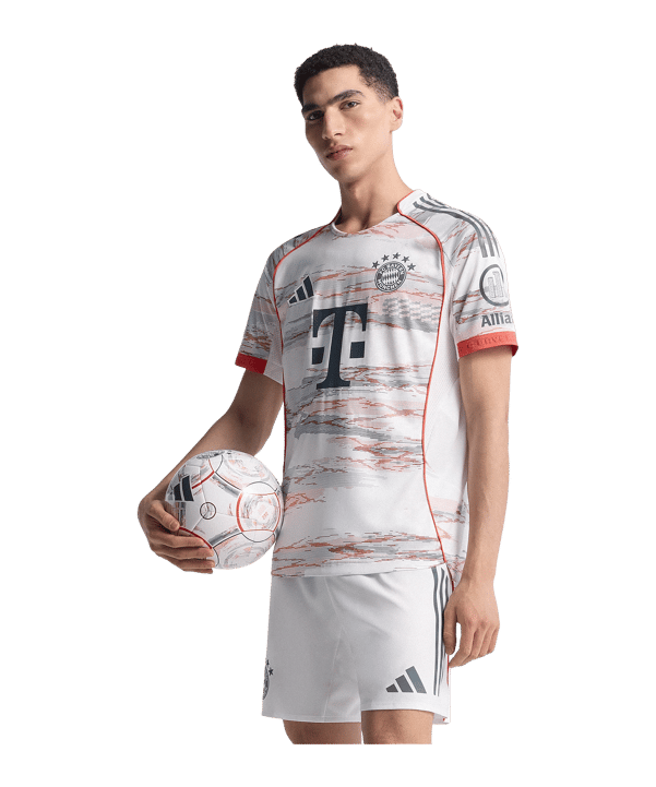 adidas FC Bayern München Authentic Trikot Away 2025/2026 Weiß - weiss
