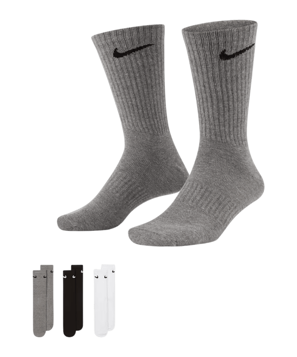 Nike Everyday Lightweight 3er Pack Calze Grigio C964 - grigio