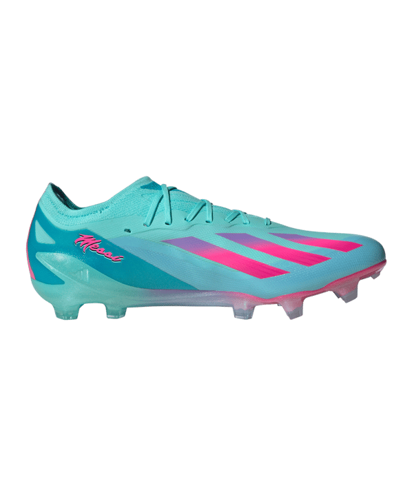 adidas X Crazyfast.1 FG Messi Bienvenido a Miami Türkis Pink Blau - tuerkis