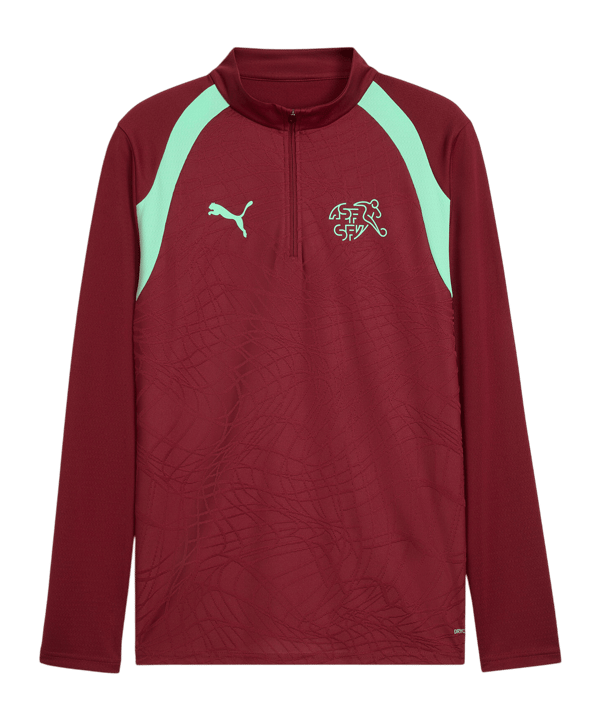 PUMA SFV Schweiz Training 1/4 Zip Top Rot F09 - rot