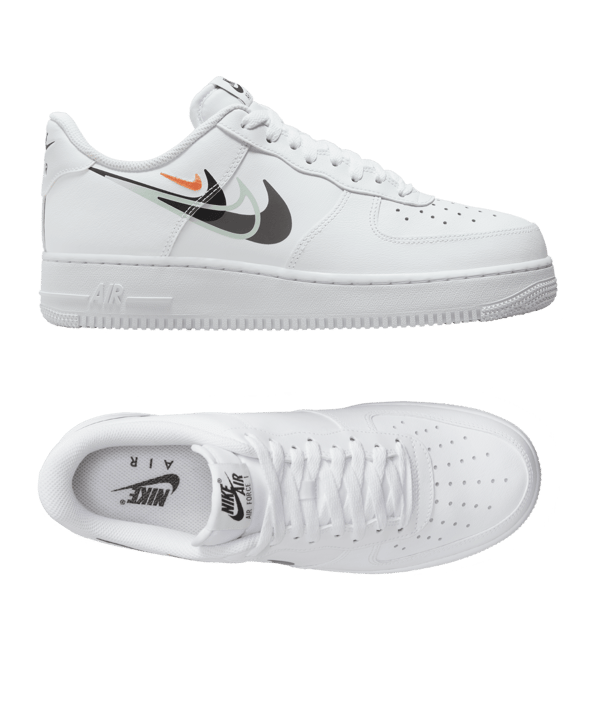 Nike Air Force 1 '07 Weiss Grau Schwarz F100 - weiss