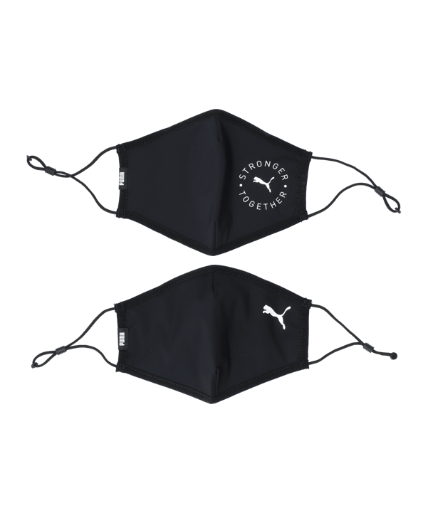 PUMA Face Mask (Set of 2) 2.0 Gesichtsmaske F01 - schwarz