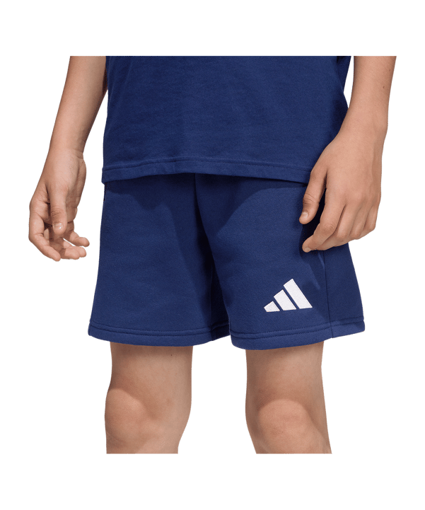 adidas Entrada 26 Short Kids Dunkelblau - weiss