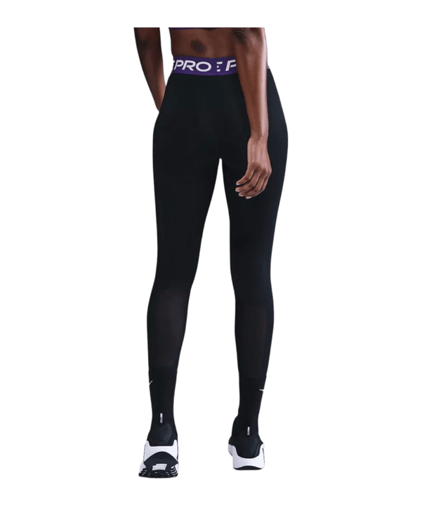 Nike Pro Mid Rise Legging Dames Zwart K025 - zwart