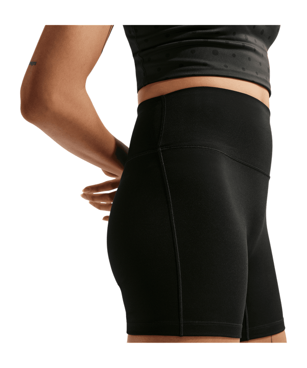 Nike One High Waisted 5" Legging Dames Zwart K010 - zwart