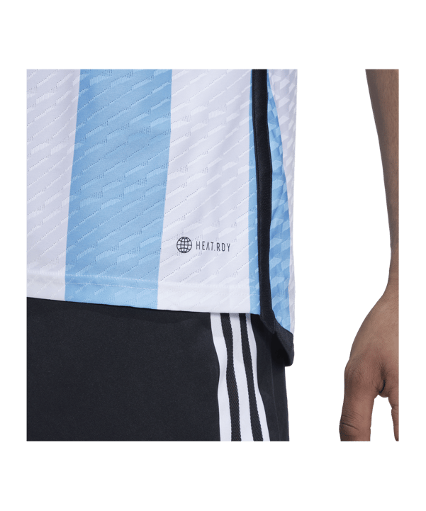 adidas Argentinien Auth. Trikot Home WM 2022 Weiss Blau - weiss