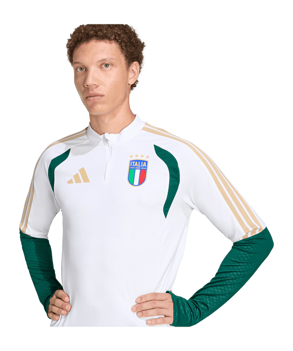 adidas FIGC Italien Trio Training Sweatshirt Weiß - weiss