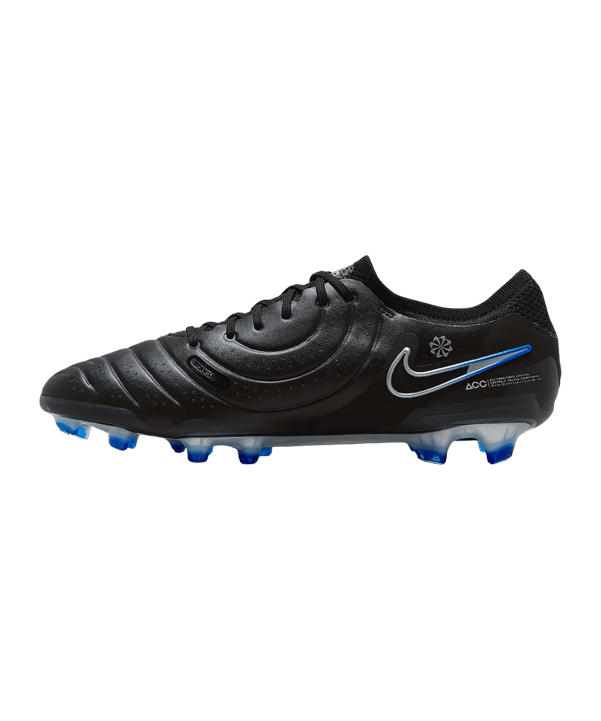 Nike Tiempo Legend X Elite FG Shadow Schwarz Silber Blau F040 - schwarz
