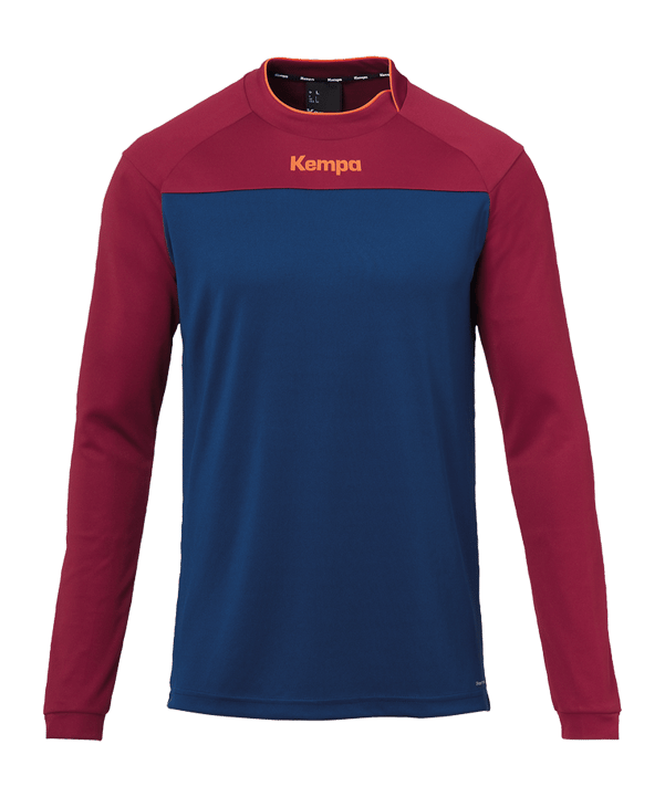 Kempa Prime Shirt langarm Blau Rot F11 - blau