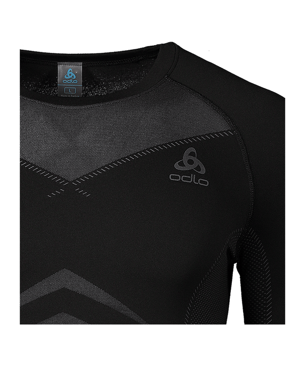 Odlo Performance Fundamentals Light L/S Crew Underwear Shirt Schwarz - schwarz