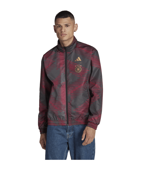 adidas DFB Deutschland DFB Germany Anthem Trainingsjacke Schwarz - schwarz